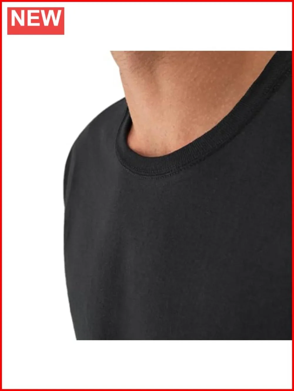 Men's Stay-Tucked Cotton Crewneck Undershirts 6-Pack Moisture-Wicking